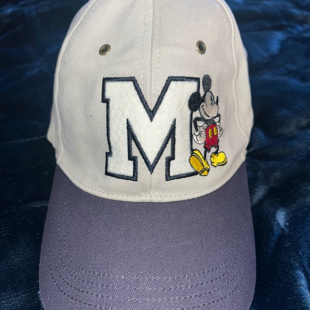 Disney Cream and Gray Mickey Mouse Hat